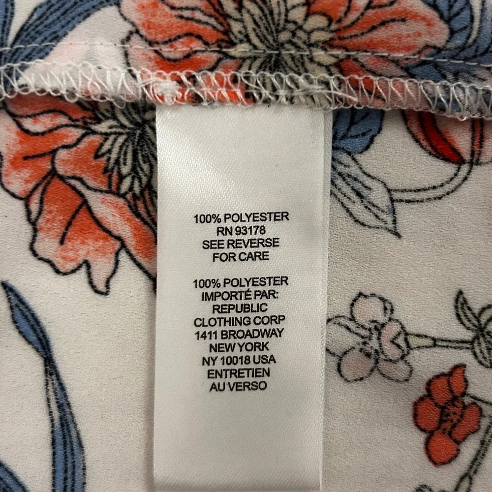 Tahari Floral Pullover Top 2X White